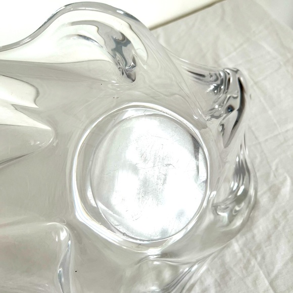Daum France Vintage Signed Clear Crystal Glass Dish 12”x 10”x3” - Picture 8 of 14